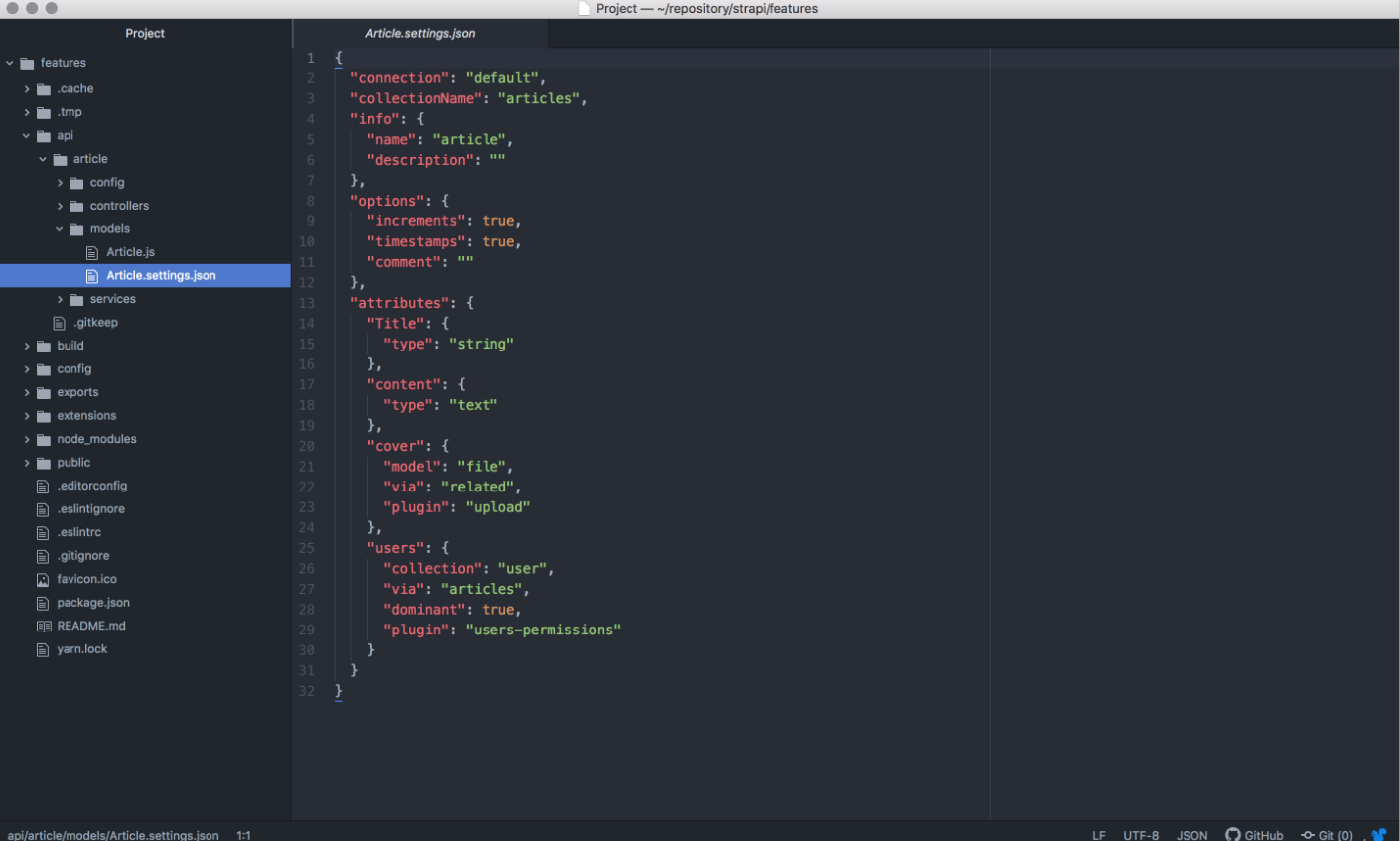 Code snippet for Creating content 