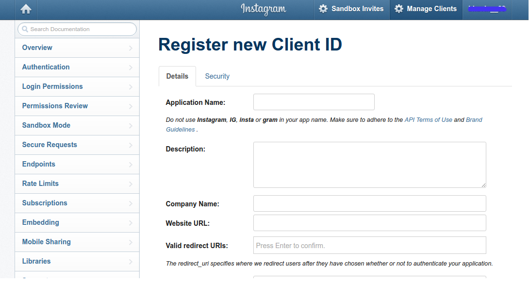 Instagram API Configuration