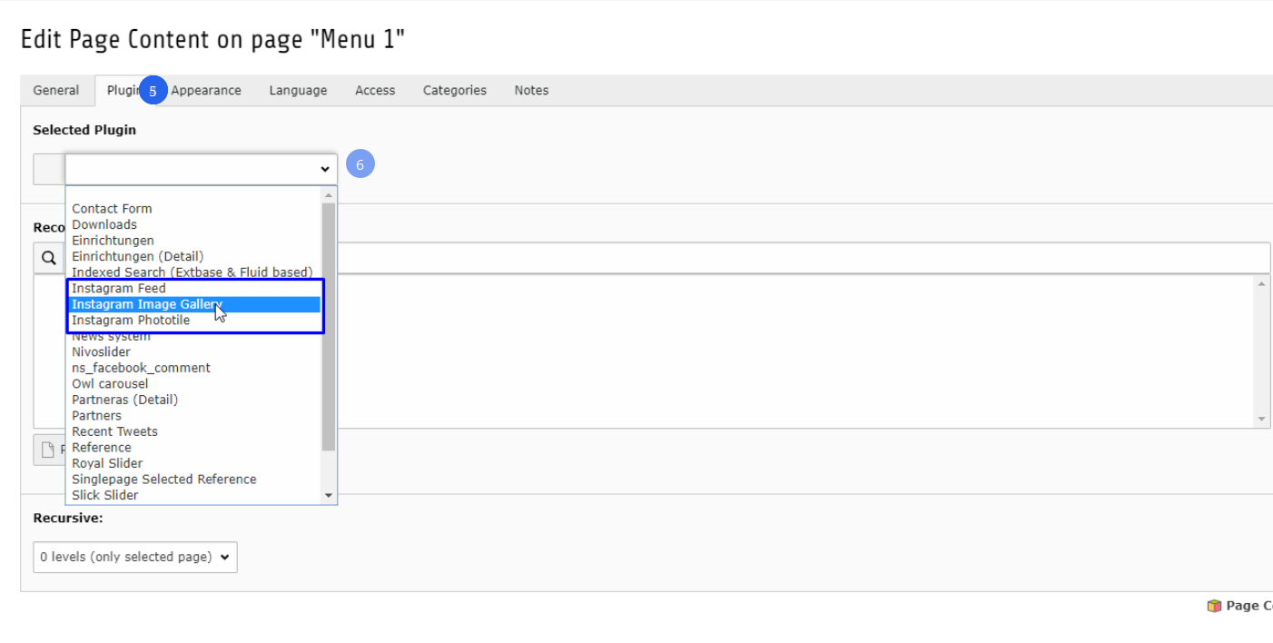Shift to plugin tab