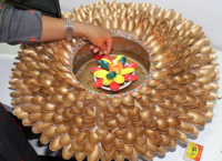 Diya Decoration at NITSAN Diwali Celebration 