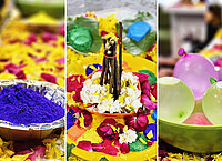 Festive Office Decor with Vibrant Holi Colors