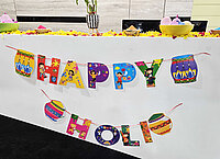 Colorful Holi Decorations Brightening the Workplace