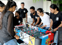 Foosball was the center of attraction