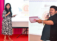 Our Event Host Ms. Nilam Chauhan & Arjun Joshi