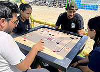 Carrom champions in action!