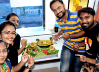 Glimpse of Preparing Salad Decoration