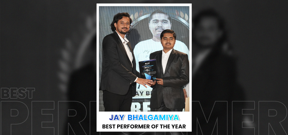 Jay Bhalgamiya Best Performer Of the Year