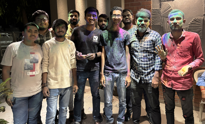Joyful Moments of Playing Holi