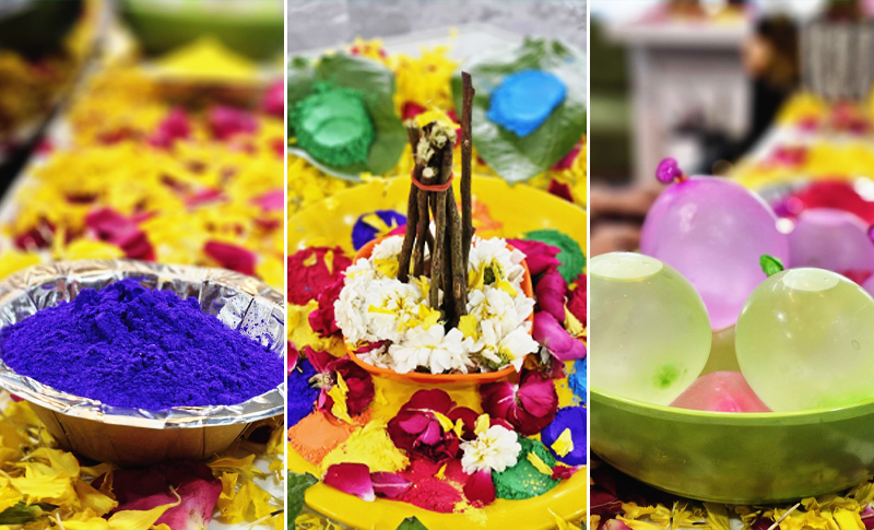 Festive Office Decor with Vibrant Holi Colors
