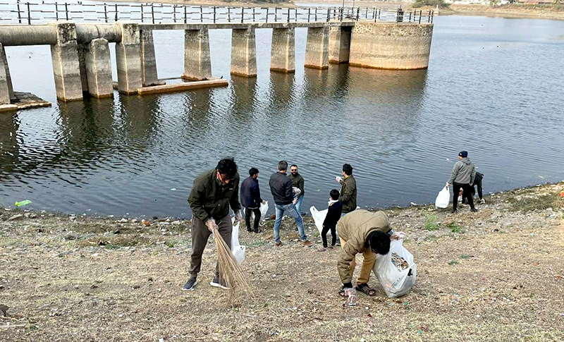 Cleaness Drive by NITSAN Team at  Bortalav lake scenic point