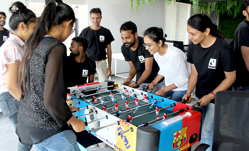 Foosball was the center of attraction